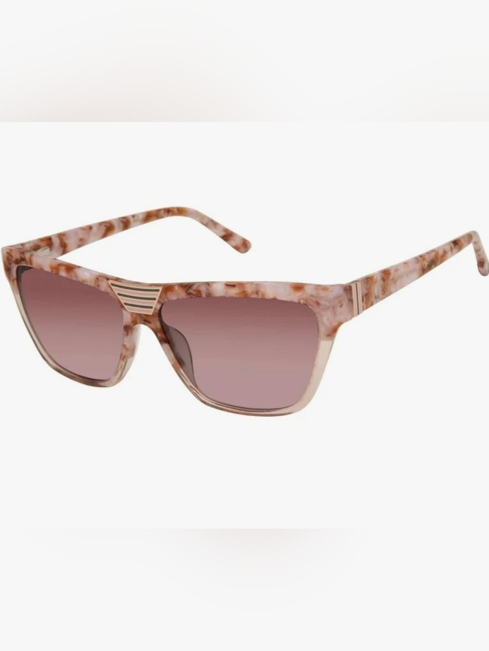 L.A.M.B. Tortoiseshell Frame Sunglasses with Pink Gradient Lenses
